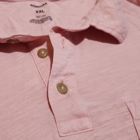 Men's Pink Polo Shirt - Picture 3 of 4